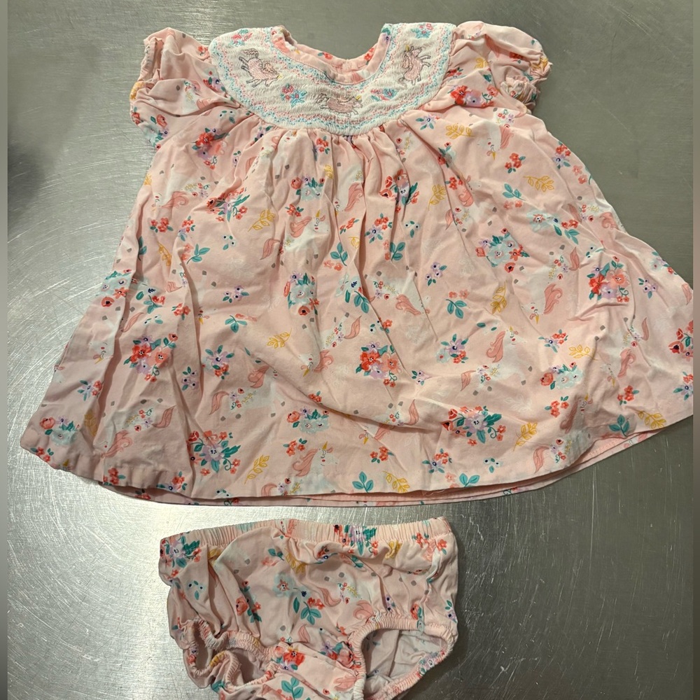 iris & ivy Pink Floral Kids Matching Set